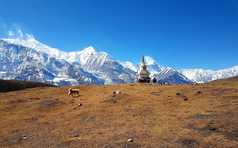 Blick auf den Annapurna II, aufgenommen vom Ice Lake