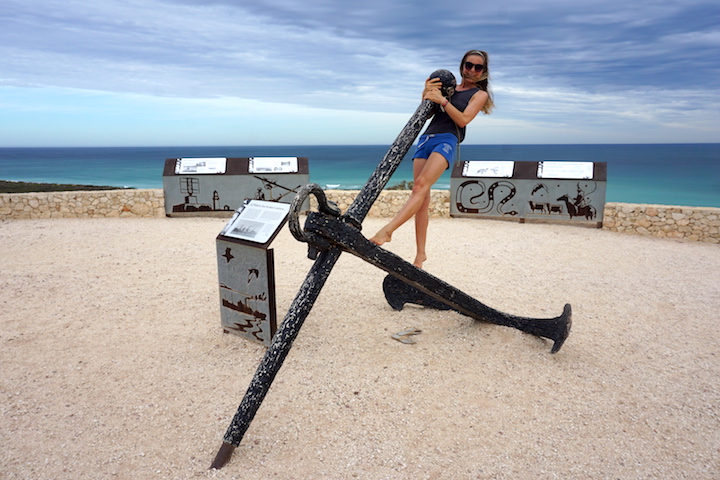 Julia und ihr Anker am Ningaloo Reef