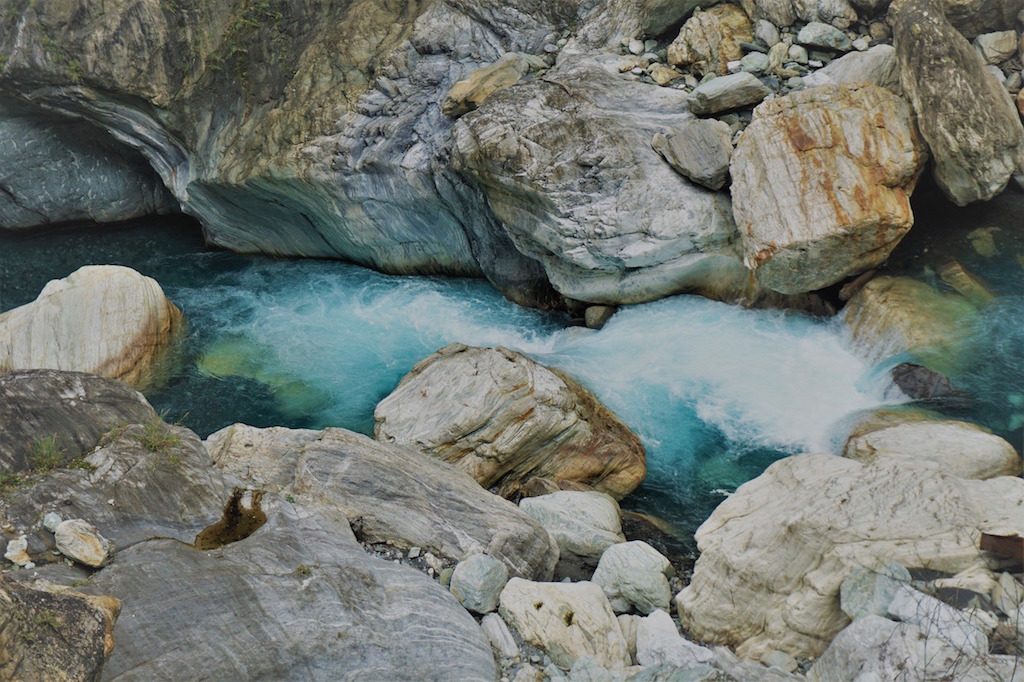 Blau, blauer, Wasser im Taroko National Park